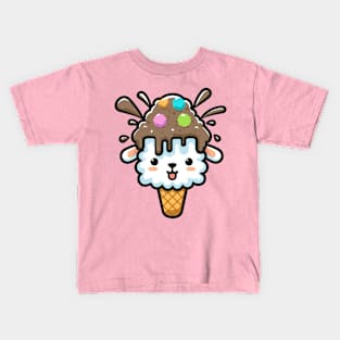 4 balls of llama ice cream Kids T-Shirt